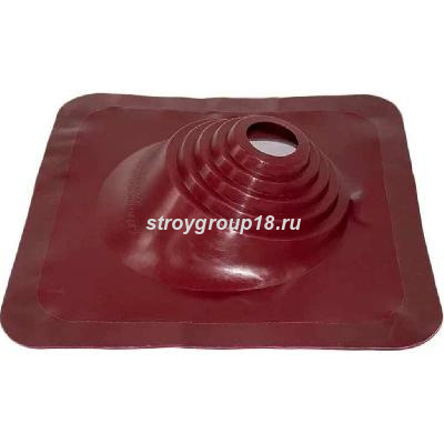 Проходка кровельная угловая №1 BORGE (d=75-200, 420х420mm, RAL 3005 красный), силикон
