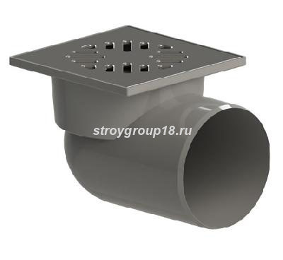 Трап горизонт. Ду110 15-15 гидрозатвор, решетка мет, ТП-105.110-150HSHs