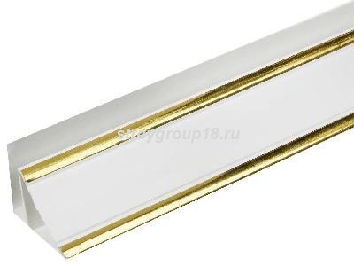 Плинтус потолочный ПВХ золото 3м