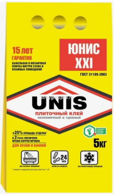 УЦЕНКА Клей UNIS плиточный XXI 5кг  