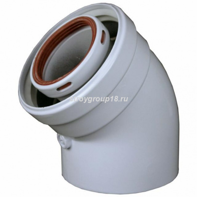 Отвод коакс. 45* d 60/100мм ФОРС